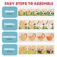 Wooden Puzzles For Toddlers 2-4 | Sports Puzzles | Wood Puzzles For Kids, Toddler Sports Toys For Toddlers, Basketball Toy, Foot