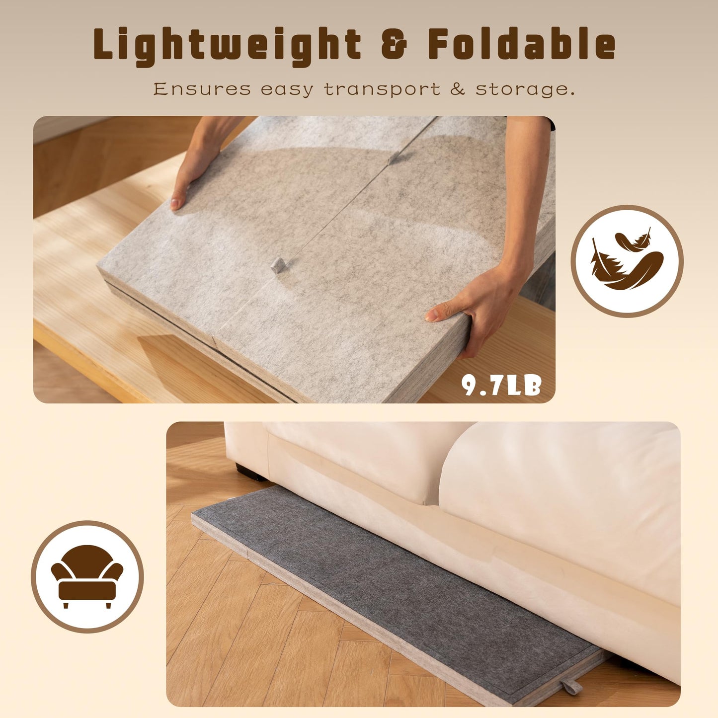 Tektalk 2000 Piece Foldable Jigsaw Puzzle Table with Cover, 3-Tilting-Angle Plateau, Lightweight Portable Felt Puzzle Board with