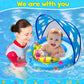 ZIZZ Baby Pool Float with Canopy - Inflatable Baby Swimming Float with UPF50+Sun Protection  Infant Pool Float with Toy Play Console Adjustable Seat for Boys Girls Toddler 6-36 Months