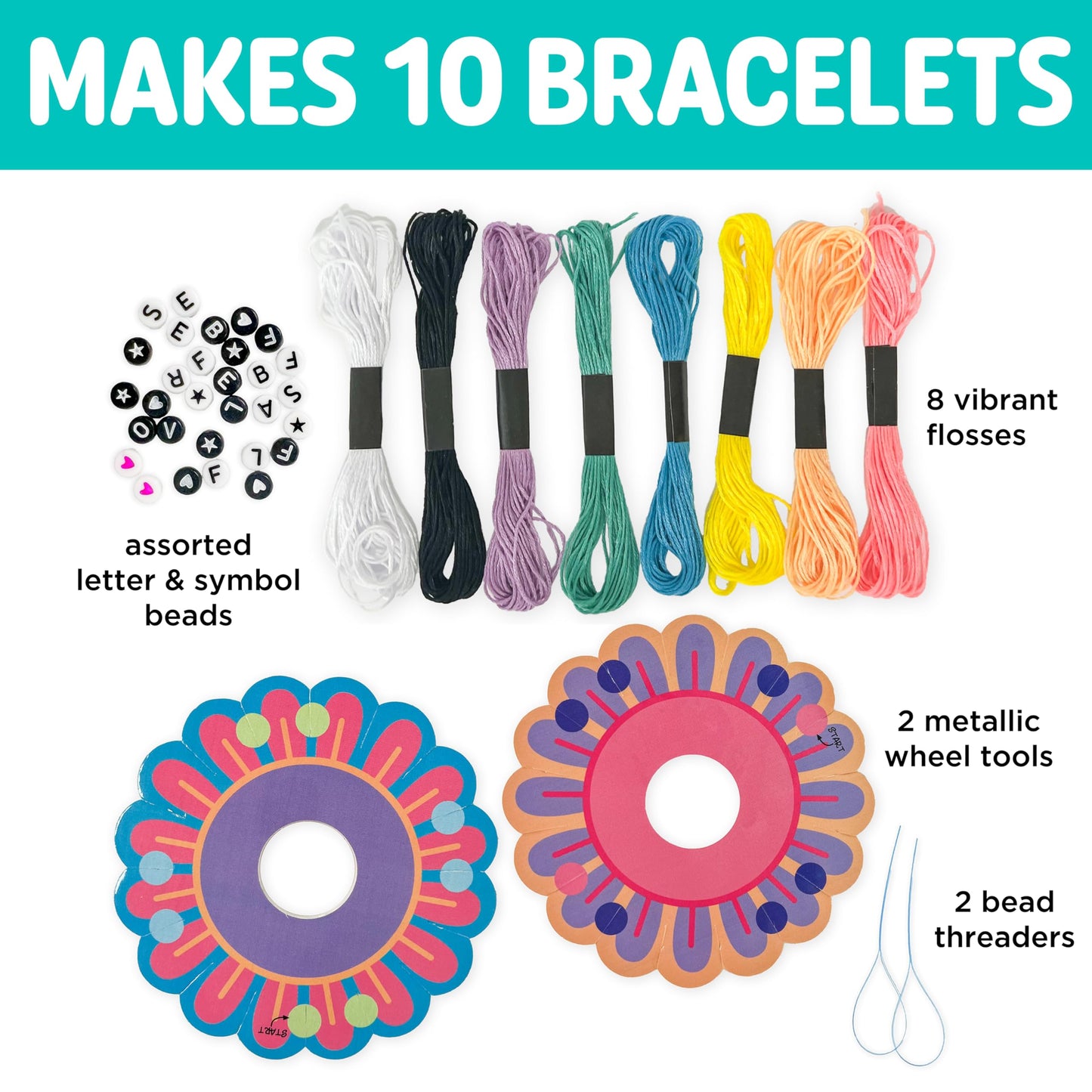 Creativity for Kids Best Friends Bracelets Mini Craft Kit: Create 10 Friendship Bracelets - Bracelet Making Kit for Girls, Jewel