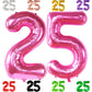 Katchon, Hot Pink 25 Balloon Numbers - 40 Inch | 25Th Birthday Balloons, Pink 25Th Birthday Decorations For Women | 25 Balloon Numbers Pink | 25 Years Balloons, 25Th Birthday Decorations For Men