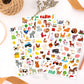 Farm Animal Stickers Cute Farm Barnyard Cow Sheep Horse Decal Sticker 875 Counts Party Gifts Goodie Bags Decor School Reward Birthday Party Favors Water Bottle Sticker Laptop Invitation Decor