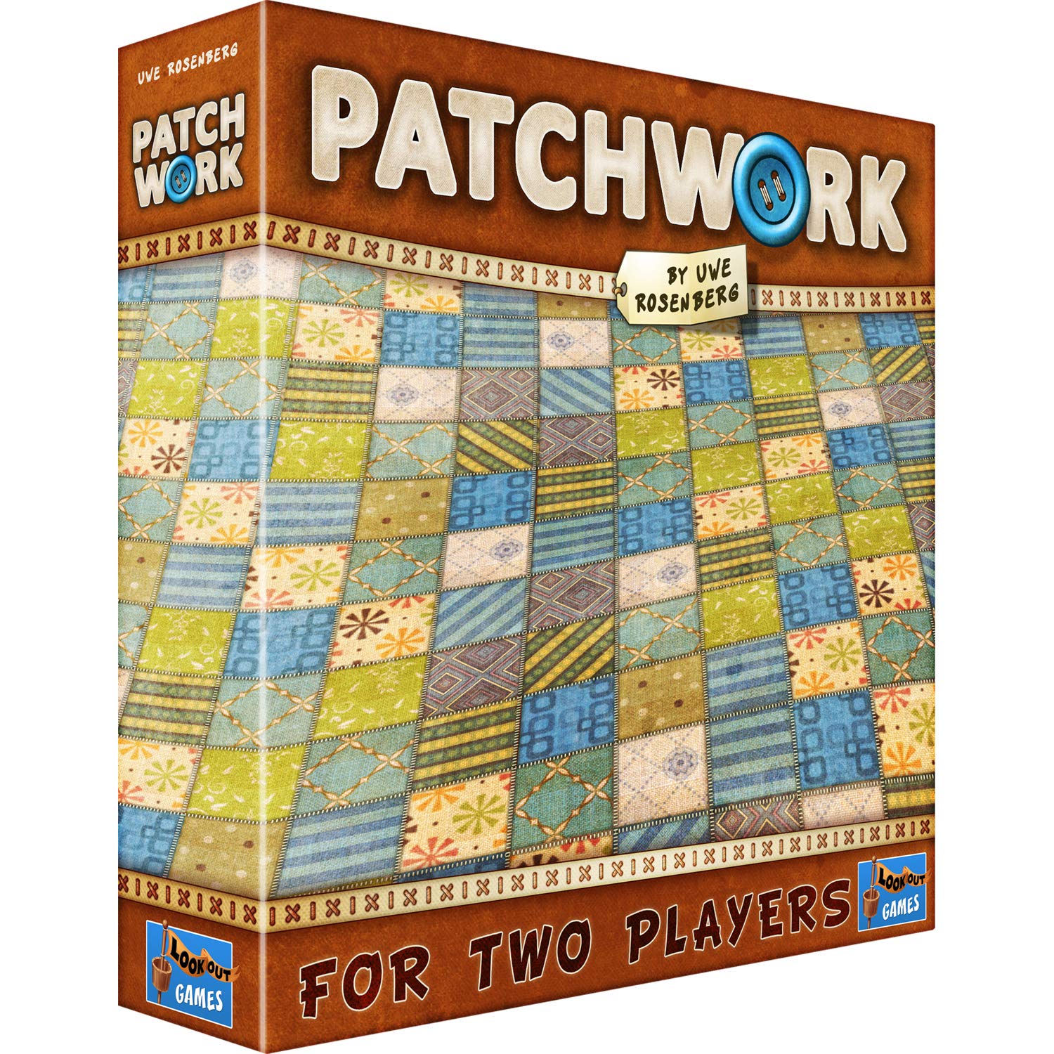 Lookout Games Patchwork Board Game - an Interactive Two-Player Quilting Puzzle Strategy Game by Uwe Rosenberg  Fun for Kids & Adults  Ages 8+  2 Players  30 Minute Playtime-New