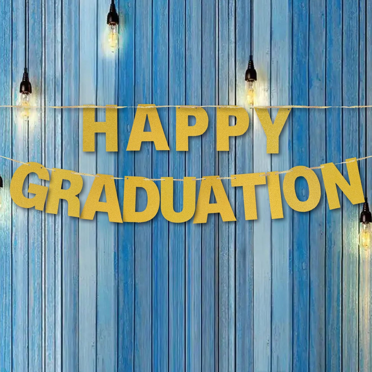Diy Banner Kit With Letters Glitter Banner Letters Gold Customizable Birthday Banners Graduation Banner Custom Party Hanging Banner For Graduation Wedding Party Baby Shower Decoration (Gold)