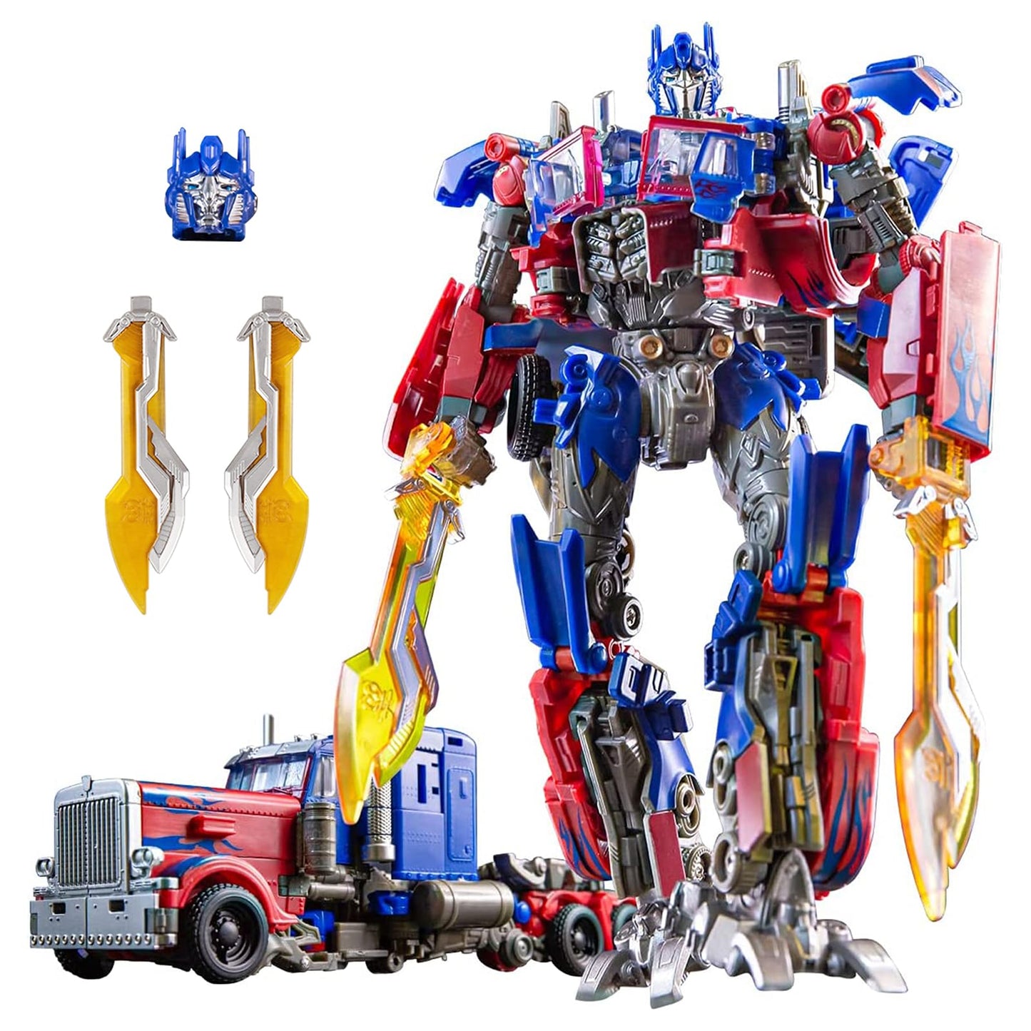 QCCX Transforming Toys Figures  Deformation Car Robot Toy with Extra Interchangeable Head &  - Action Figure for Kids 7 +  Birthday Toy