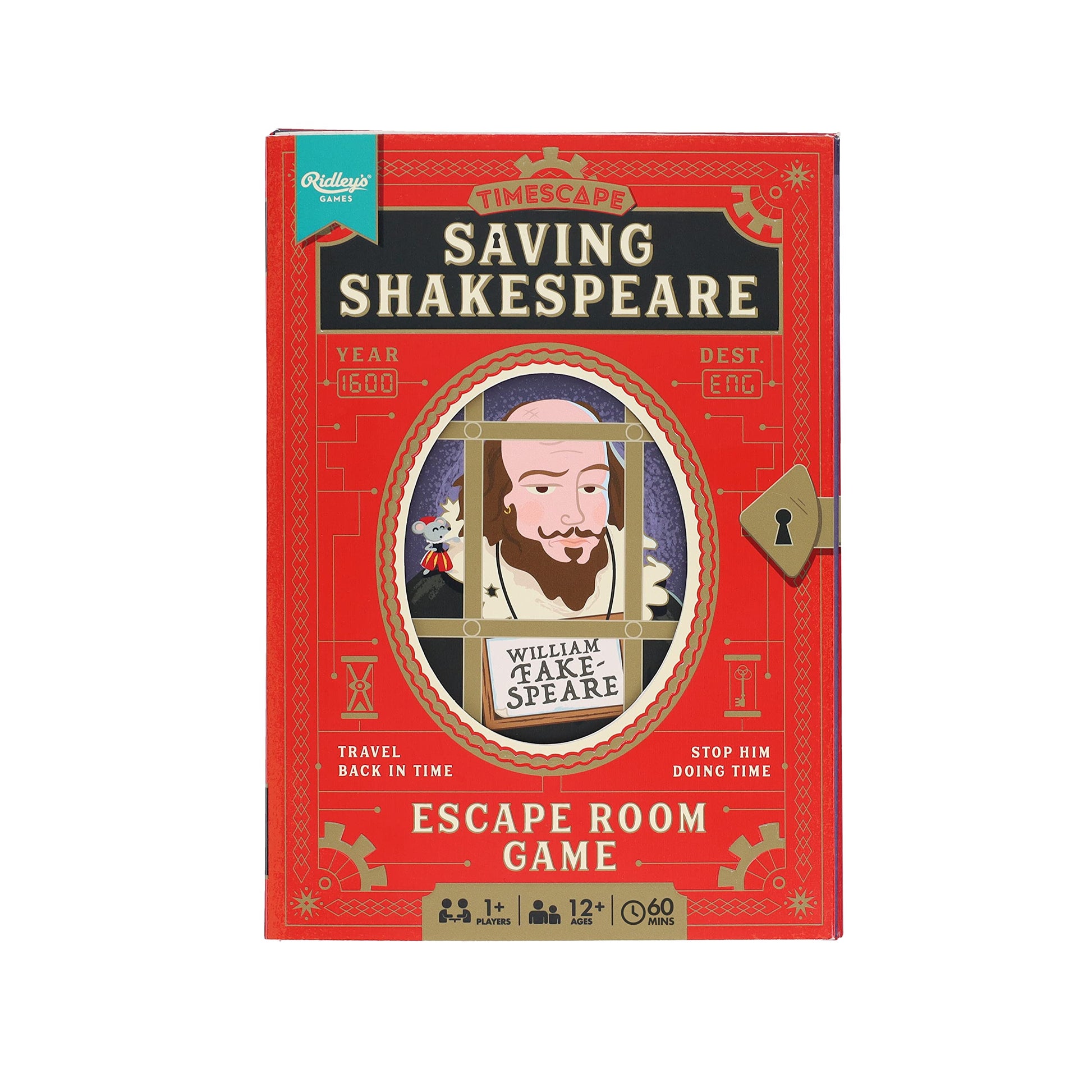 Ridley's Games: Timescape: Saving Shakespeare an Escape Room Game - Brainteasers - Mystery Solving -  The Code - Game Night Favorites - Ages 12+ | 90 Minute Gameplay - Re-Gift to Your Friends!