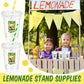 Domensi 50 Sets Lemon Disposable Plastic Cups 12 oz Lemonade Thick Clear Cups with Lids Straws Decoration for Iced Lemonade Juic
