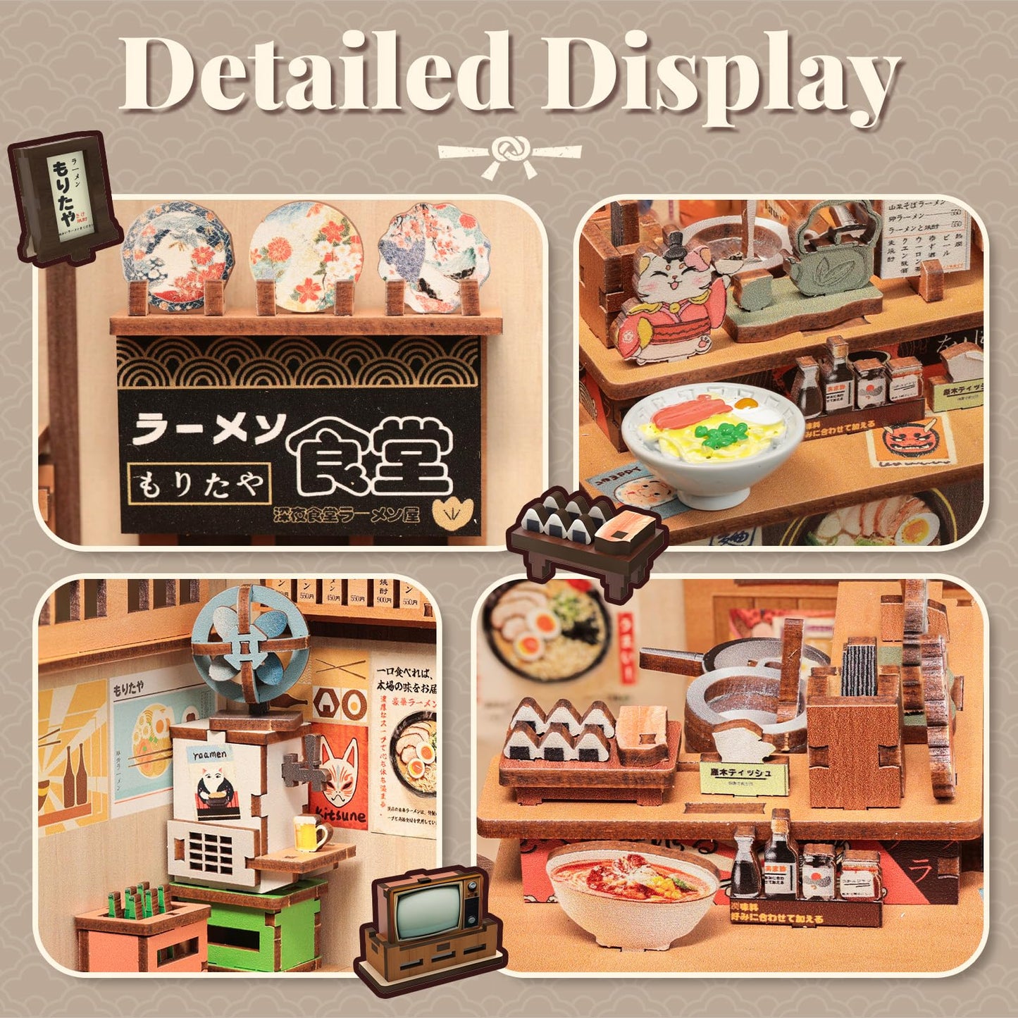 CUTEBEE DIY Miniature House Kit, Colorful 3D Wooden Puzzle, Model CWGB401-DC, Perfect for Adults & Teens, Great Craft Gift Idea