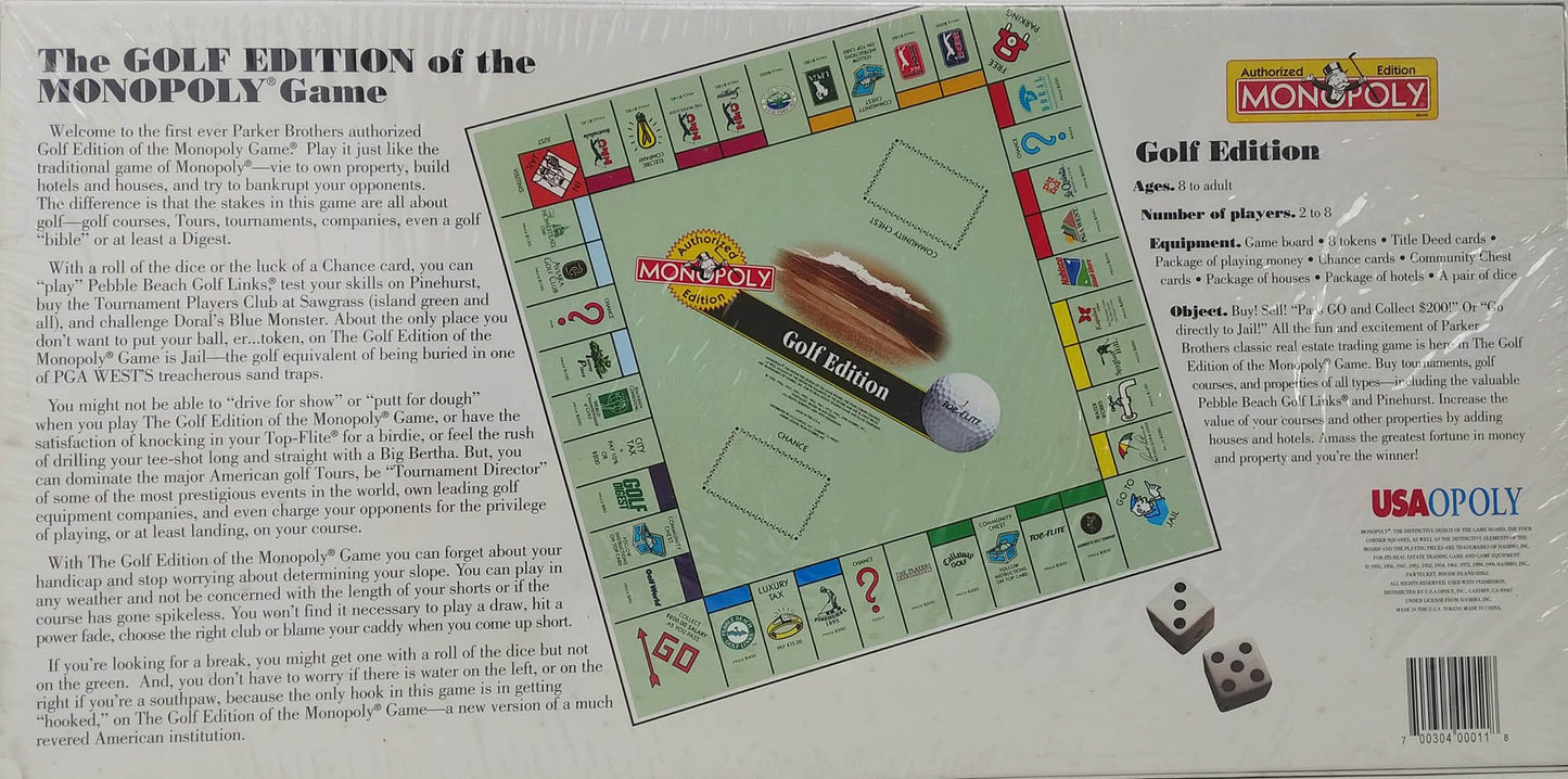 Hasbro MONOPOLY GOLF EDITION Game - Classic Cardboard Board Game, Fun for All Ages