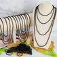 100 Pcs Mardi Gras Beads Bulk, 33'' Black Mardi Gras Beaded Necklace, Round Metallic Black Beads Stuff Set, Parade Throw Accesso