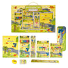 Wishkey 41 Pieces Dinosaur Theme All-In-One Stationery Set Stationery Items With Pencil Box Notebook Scale Eraser Sharpener Cray