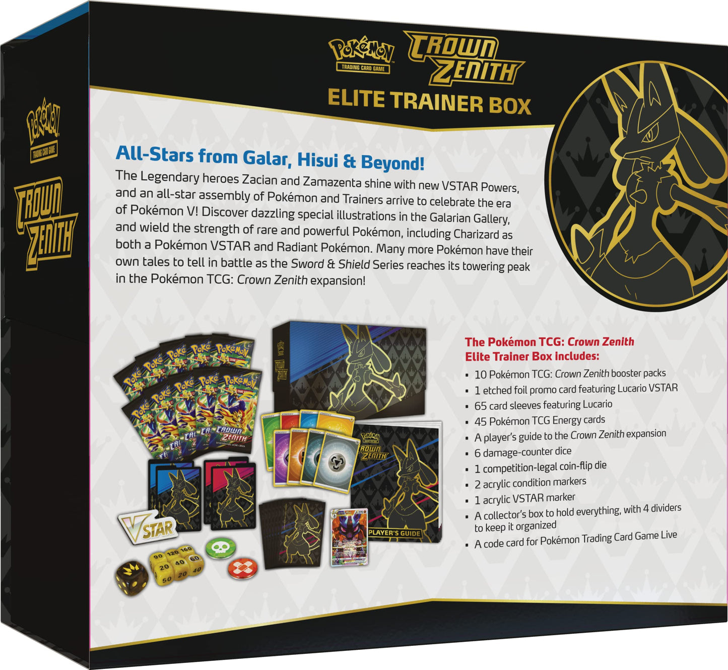 Pokemon TCG Crown Zenith Elite Trainer Box - Multi-color, Model 290-85147, Paper Material