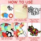 Qyeahkj 36 Set Dinosaur Suncatchers Crafts for Kids DIY Dinosaur Tissue Paper Crafts Window Stained Glass Effect Dino Hanging De