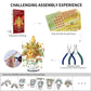 Piececool 3D Metal Asian Puzzles Model Kits- Garuda Coronet Metal Building Kit For Adults, Brain Teaser Puzzle Diy Handcraft Model Kits, Fidget Toys Gifts For Teens Man Woman Family- 522 Pcs