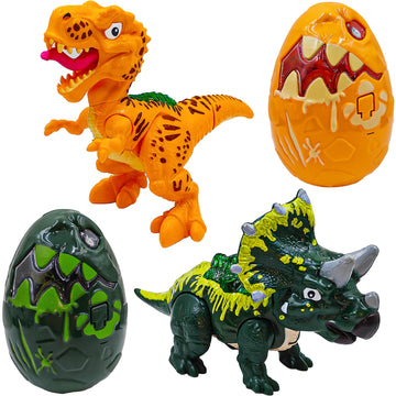 Dinosaur Eggs W/Realistic Dinosaur Figures, Led Lights & Sounds - Christmas, Halloween, Birthday Present For Boys & Girls Age 3-