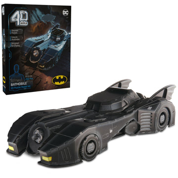 4D Build  DC Batman Retro Batmobile 3D Model Kit with Stand  Batman Collectibles & Desk D?cor  mature-themed Puzzle  Building Toys  3D Puzzles for mature-themeds & Teens  202 Pieces  for Ages 12 & Up