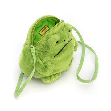 Jellycat Ricky Rain Frog Plush Bag, 6.5 Inches - Crossbody And Shoulder Purse - Fun And Unique Handbag