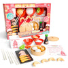 Lollipop Kids Gourmet Play Kitchen Set - 34-Piece Plastic Food Playset for Toddlers 3+