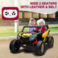 Hetoy 24V 2 Seater Kids Ride on UTV Car w/Remote Control, 4WD Powerful Electric Vehicle with 4x75W Motors, 4 Shock Absorbers, Le