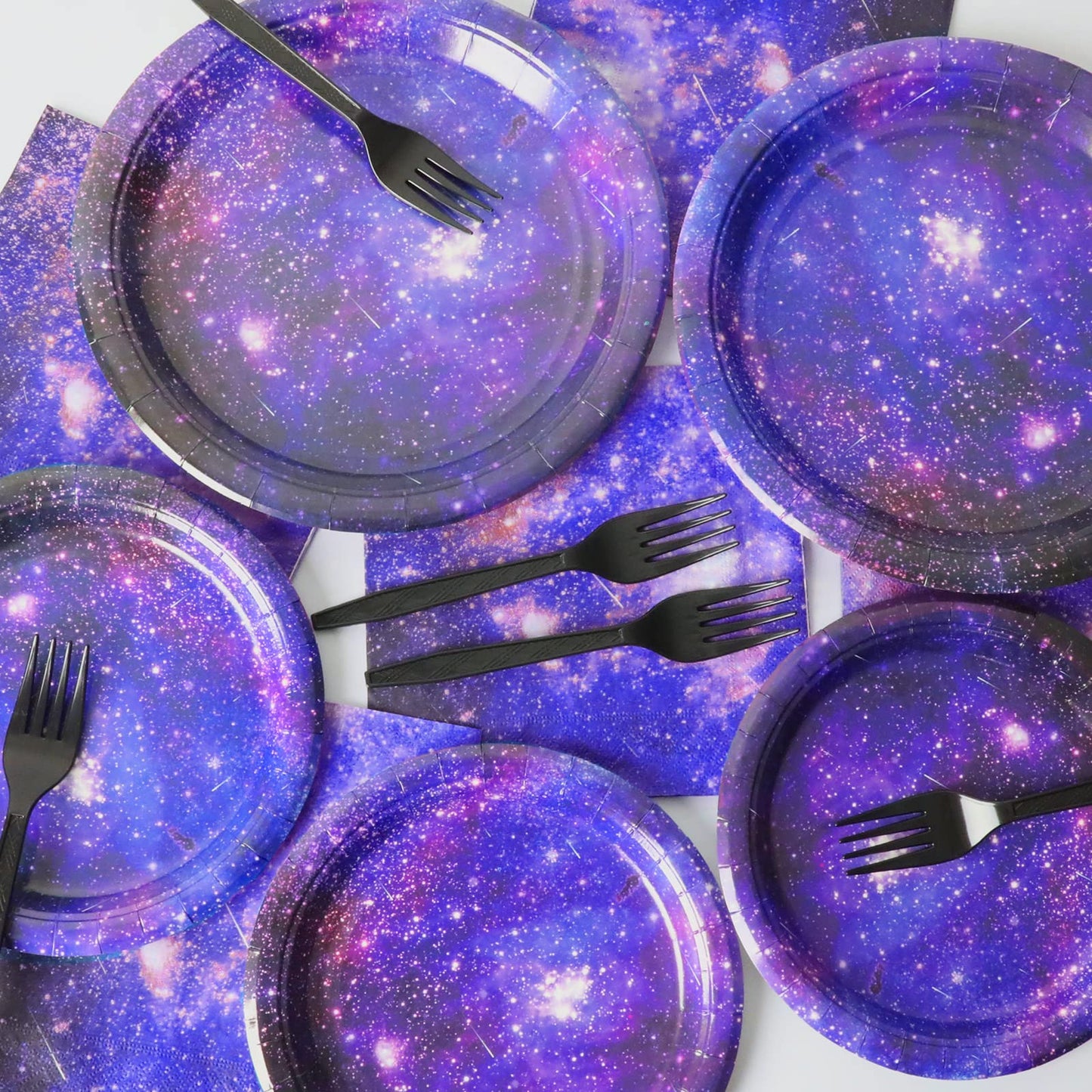 96 Pcs Space Galaxy Party Plates And Napkins Party Supplies Outer Space Theme Party Tableware Set Starry Night Solar System Part