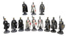 Ebros Gift Set of 12 Medieval Knights of The Cross Crusaders with decorative replica blades Halberds and Shields Figurines Suit of protective covering Miniature European Knight D?cor Sculptures