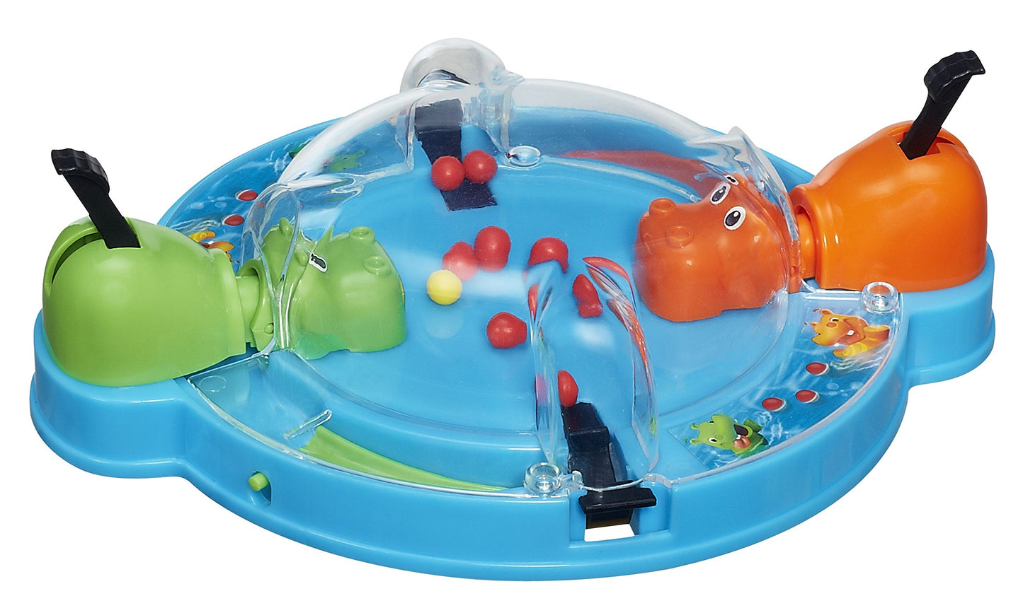 Hasbro Travel Hungry Hippo Game - Classic Marble Edition, Fun Family Board Game, Model 274700350