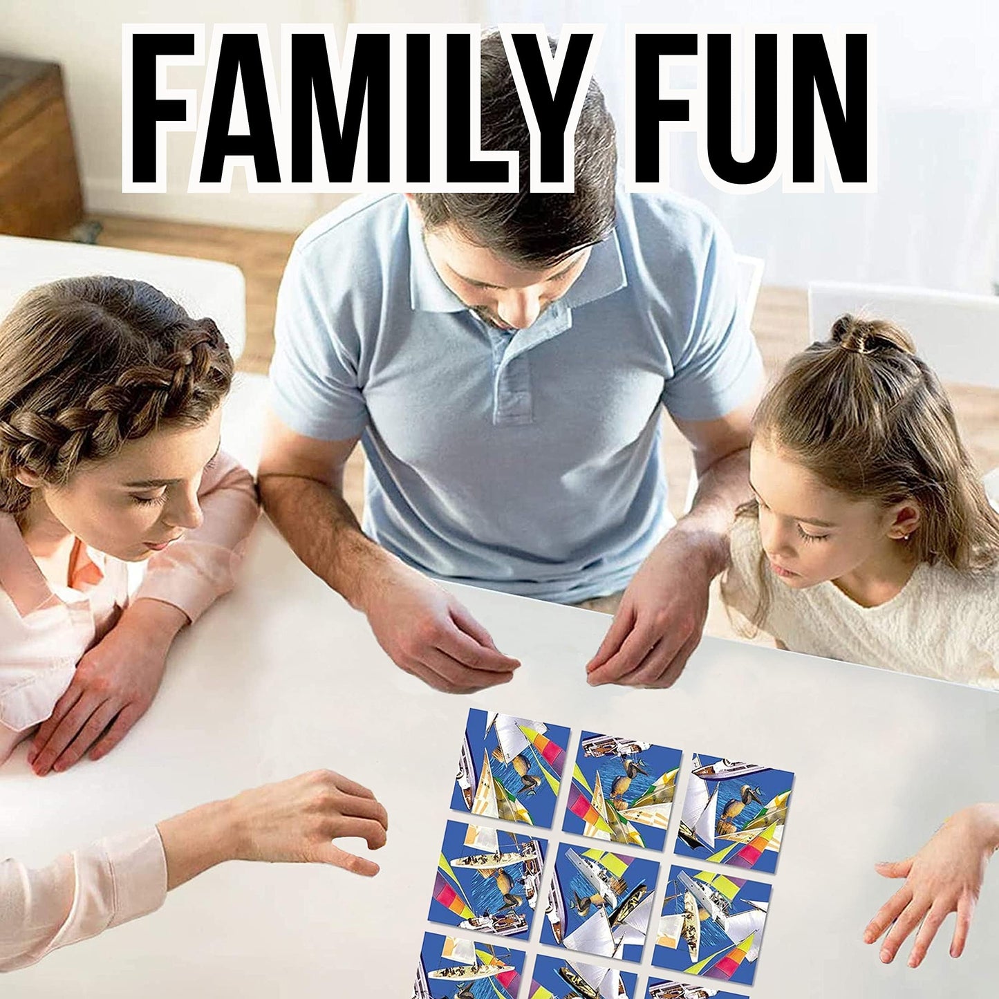 B.Dazzle Scramble Squares Boats 9 Piece Challenging Puzzle - Ultimate Brain Teaser And Mind Game For Young And Senior Alike - Engaging And Creative With Beautiful Artwork