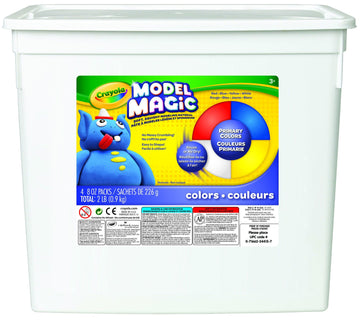 Crayola Model Magic (2Lb Bucket), Modeling Clay Alternative, Primary Colors, Air Dry Clay For Kids, Classrooms Supplies, 3+