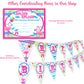 POP parties Flamingo Pineapple Happy Birthday Banner Pennant - Flamingle Party Banner