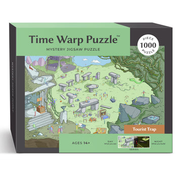 da Vinci's Room Time Warp Puzzle - 1000 Pieces Jigsaw, Brown Chipboard, 26.625 x 19.25 in, Challenging Day Night Series