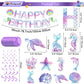 Ipartycool Mermaid Birthday Decorations, Happy Birthday Banner, Happy Birthday Sign Hanging Swirls Birthday Decorations For Wome