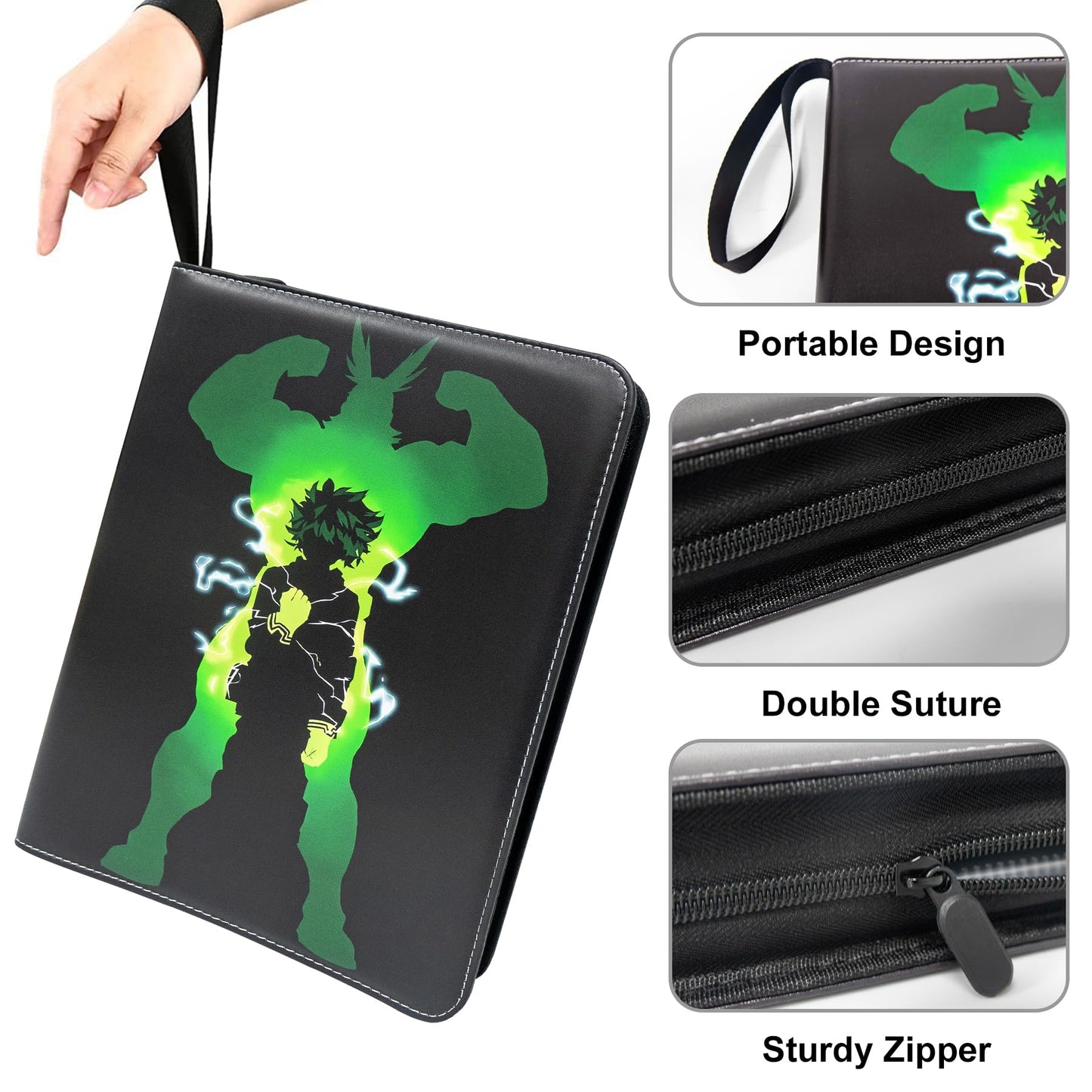 Anime Trading Card Binder  9 Pocket with 60 Sleeves up to 1080 Cards Waterproof Card Storage Book for Anime  Game and TCG Cards