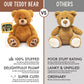 LotFancy Teddy Bear Stuffed Animal, 20" Plush Toy, Soft Brown Cuddly Bear with Footprints, Perfect Gift for Kids and Toddlers