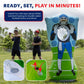 Preferred Toys Inflatable Football Target - Double-Sided Toss Game, 65 Inch, Red/Blue, Includes Mini Footballs for Indoor/Outdoor Fun