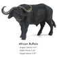 Funshowcase African Jungle Animals Buffalo Toy Figure Realistic Plastic Figurine Height 2.6-Inch