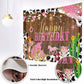 Mocsicka Western Cowgirl Birthday Backdrop Happy Birthday For Girl Party Decorations Banner Rustic West Rodeo Boot Country Birth