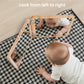 Woodtoe Tummy Time Mirror - Adjustable Baby Mirror with 15 Educational Cards, Shatterproof, 7.7" Natural Wood, Model M-015O