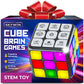 Skywin Puzzle Stem Memory Cube Game, Entertaining, Fun & Unique Flashing Memory Cube, Electronic Memory & Speed Game Development For Kids & Adults, Brain Hands And Eyes Coordination Game Cubes (Black)