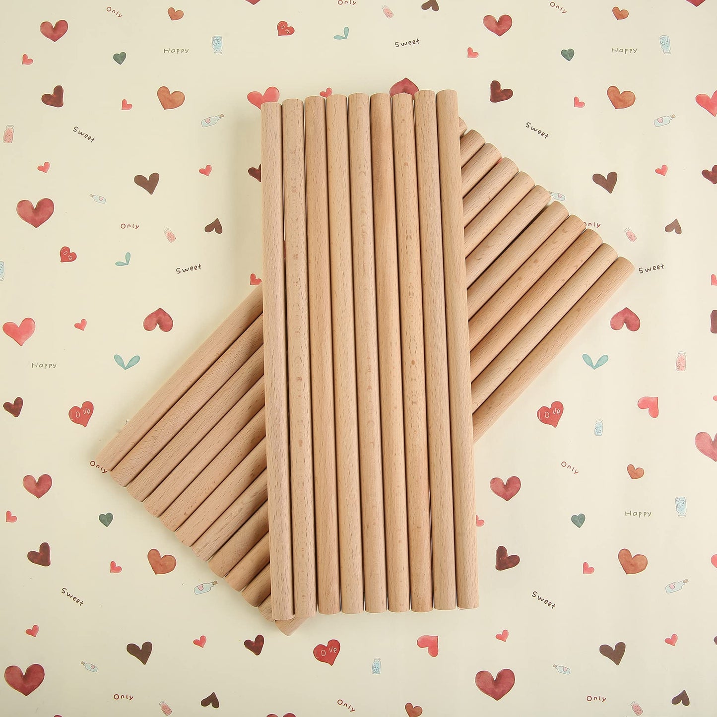 60 Pcs Rhythm Sticks For Kids Bulk, Wood Music Lummi Sticks