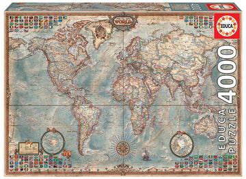 4,000 Piece Puzzle - The World Map
