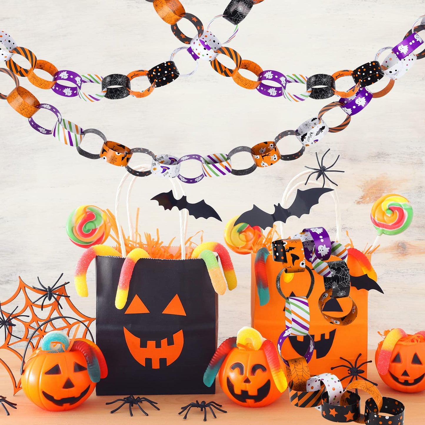 ASTARON 600 Links Halloween Paper Chains Halloween Paper Craft Kit for Spooky Party Decorations