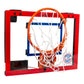 Pop-A-Shot Mini Basketball Hoop for Kids & Adults - Over The Door, 17x12.5 Inches, Plexiglass, Orange, Includes 2 Basketballs & Pump