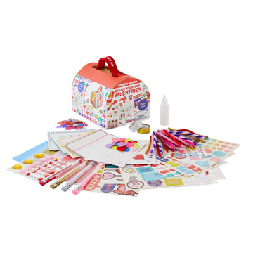 Kid Made Modern Valentines Day DIY Craft Kit for Kids - (250+ Pcs) Bulk Mailbox & Card Making Creative Arts and Craft Activity 