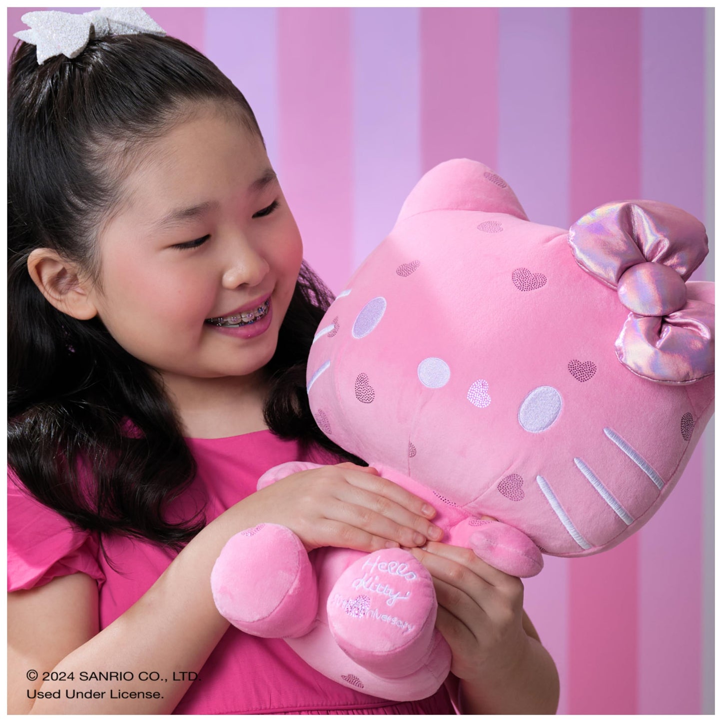 GUND Hello Kitty 50th Anniversary Plush, Special Edition Stuffed Animal, 12”, Pink, High Quality Materials