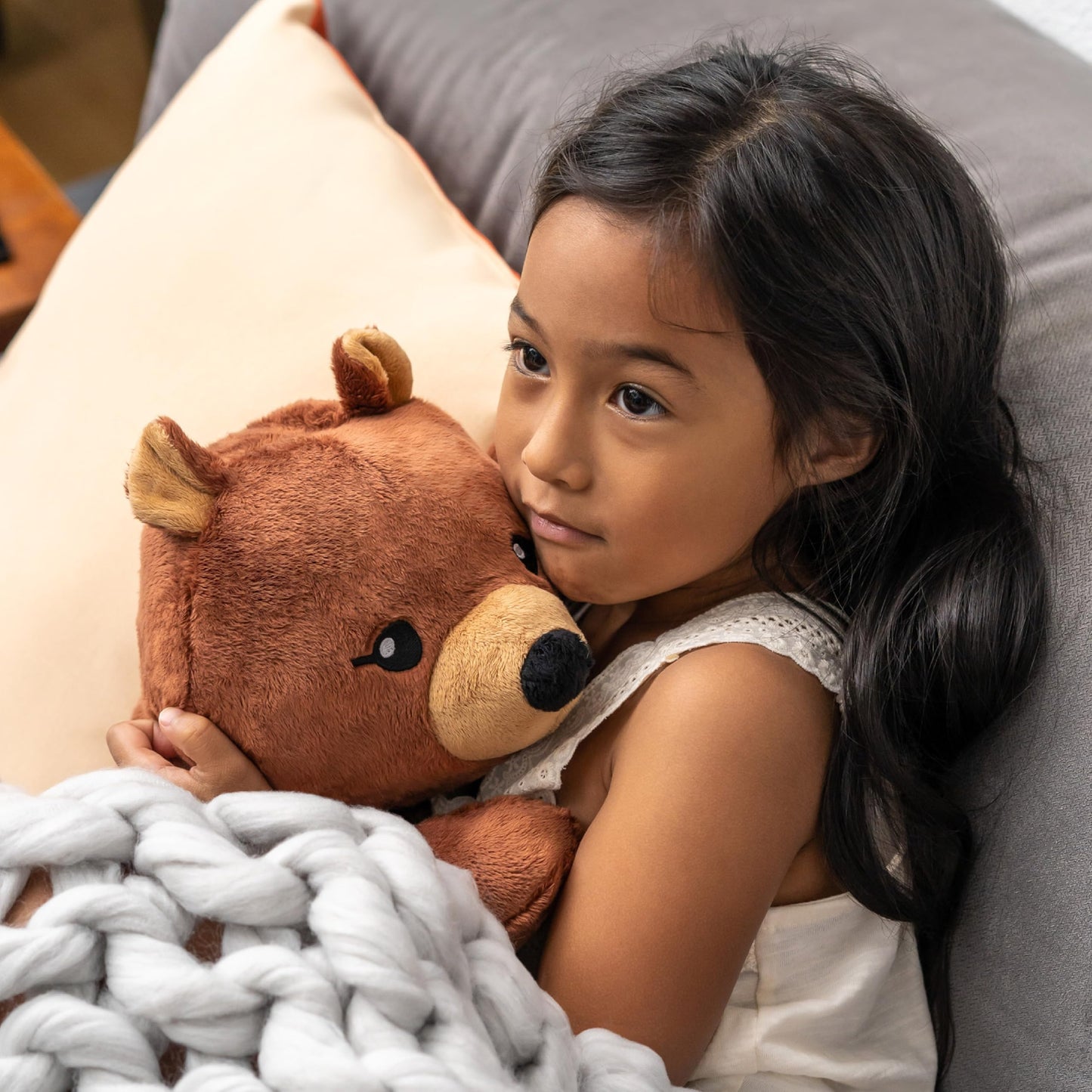 HUGIMALS Darby The Bear 20 Inch 4.5 lb Heavy Cute Sensory Weighted Comfort Plush | Large Unscented Washable Self Care Calming Stuffed Animal for Kids  Teens and mature-themeds