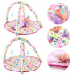 Deao Kids Baby Doll Stroller Nursery Role Play Set With A Variety Of Feeding Toy And Play Mat Travel Cot Baby Carrier Stroller A
