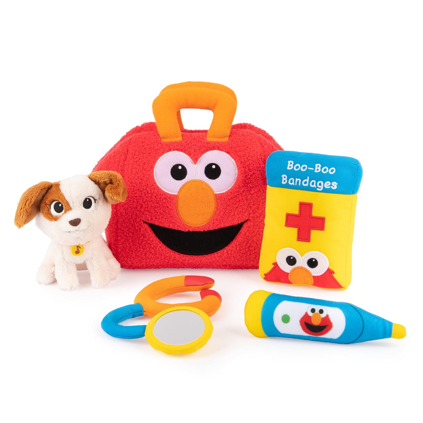 GUND Sesame Street Official Furry Friends Forever Elmo & Tango Checkup Playset  enhanced Plush Sensory Playset for Ages 1 & Up  Red  8 