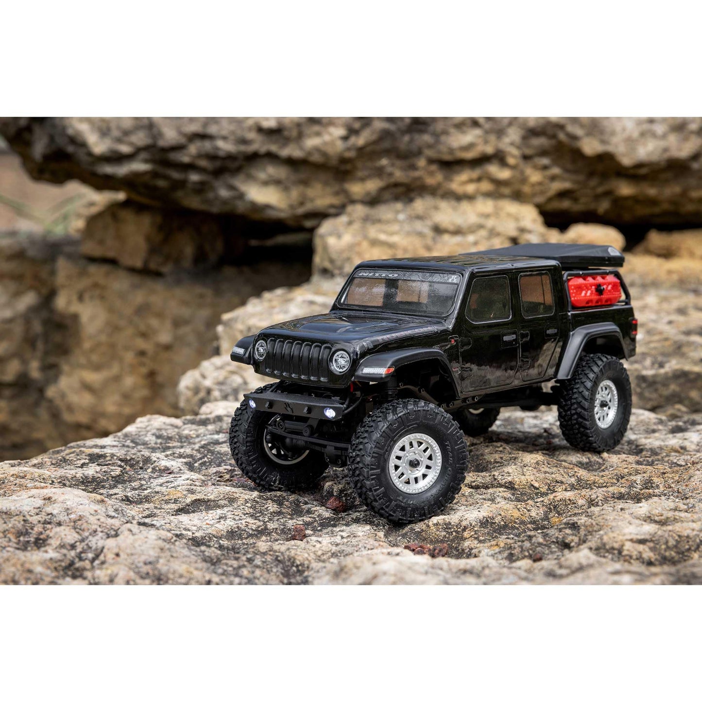 Axial RC Truck SCX24 Jeep Gladiator 4 Wheel Drive Rock Crawler Brushed RTR (Nothing Needed to Complete Ready-to-Run), Black, AXI