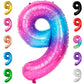 Katchon, Giant Galaxy 9 Balloon Number - 40 Inch | Pink Blue Number 9 Balloon | 9Th Birthday Decorations, Cloud 9 Birthday Decorations For Girls | 9 Birthday Balloon, Galaxy Number 9 Balloon For Girls