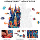 Qiuenisray Wooden Puzzles For Adults,Coral Wooden Jigsaw Puzzles 500Pcs,16.6X16.9In,Royal,Unique Shape Adult Puzzles,Irregular W